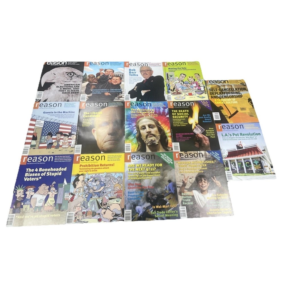 Reason Magazine Lot of 14 Politics Free Market Economy Liberty Journal 2005-2022